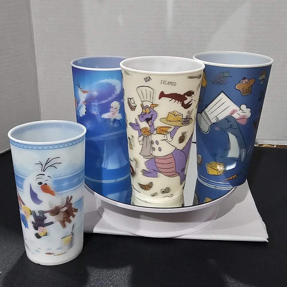 4 DISNEY EPCOT 2018 & 2020 Festival - Lenticular Cups 🥤 😋 Figment Remy